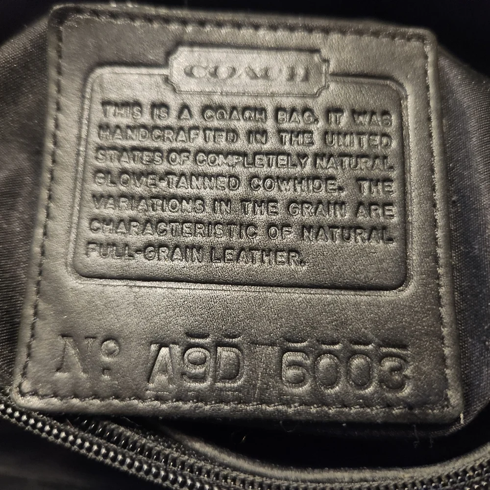 Coach Purse, Vintage Chelsea Hobo bag. Soft Thick black leather A9D 6003 Y2K